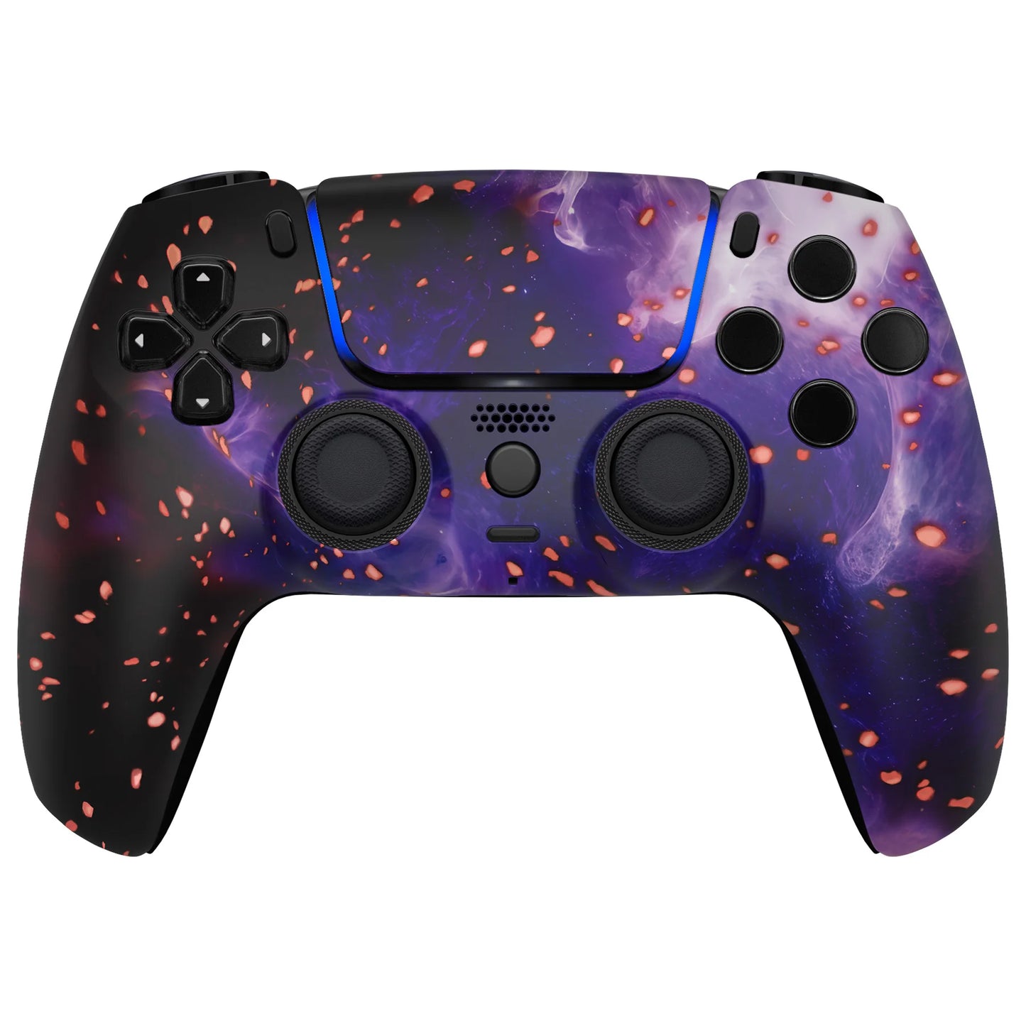 eXtremeRate LUNA Redesigned Replacement Front Shell Touchpad for ps5 Controller BDM-010/020/030/040/050 - Glow in Dark Cosmic