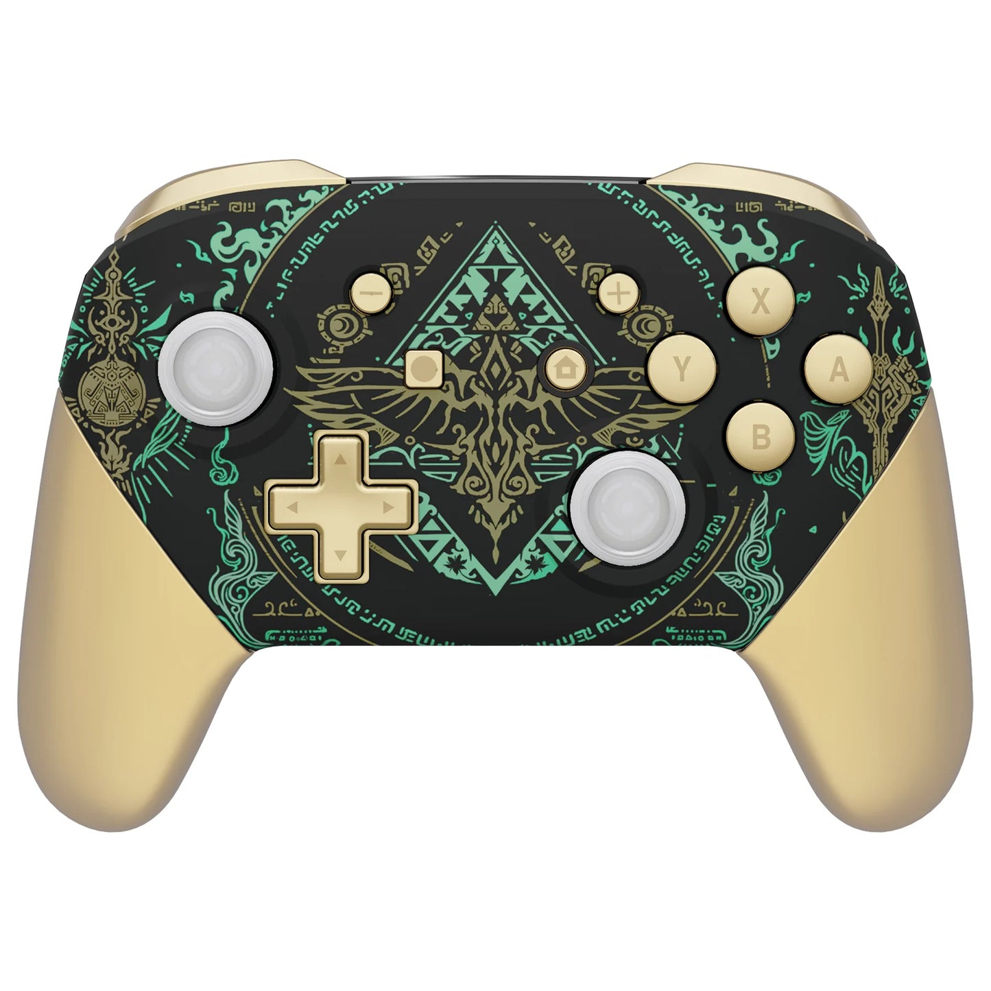 eXtremeRate Replacement Housing Shell with Buttons for Nintendo Switch Pro - Totem of Kingdom (Glow in Dark)