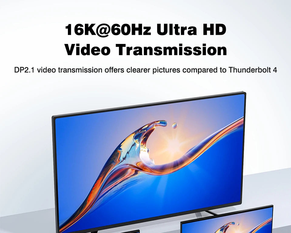 UGOURD 80Gbps Thunderbolt 5 Cable Certified Chip USB-C 20Gbps 240W 16K