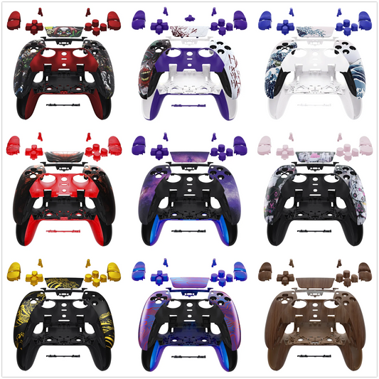eXtremeRate Full Set Housing Shell with Buttons Touchpad Cover for ps5 Edge Controller - Patterned Series
