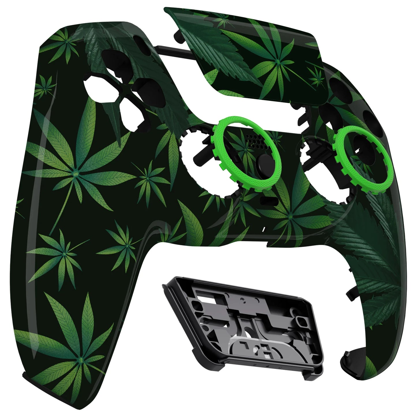 eXtremeRate LUNA Redesigned Shell Touchpad for ps5 Controller BDM-010/020/030/040/050 - Green Weeds