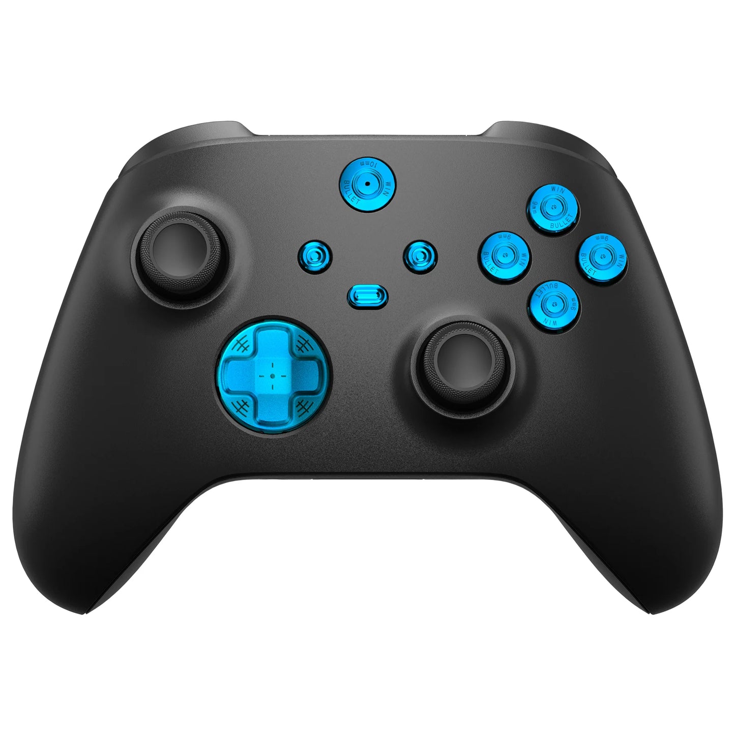 eXtremeRate 9 in 1 Custom Metal Buttons for Xbox Core Wireless Controller, Home ABXY Bullet Buttons for Xbox Series X/S