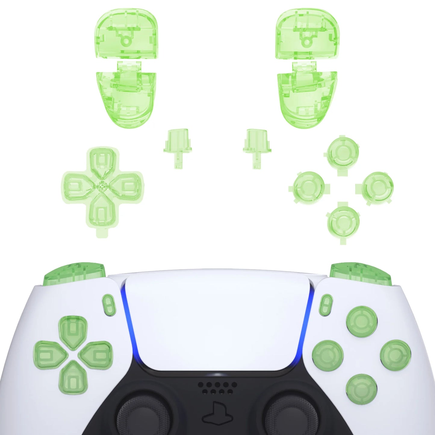 eXtremeRate Full Set Buttons Compatible with ps5 Controller BDM-030/040/050,  D-pad R1 L1 R2 L2 Share Options Face Button