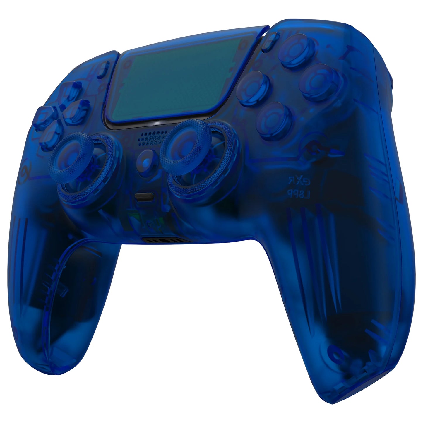 eXtremeRate Luna Redesigned Full Set Housing Shell Buttons Touchpad Cover for ps5 Controller BDM-030/040/050 - Clear Series
