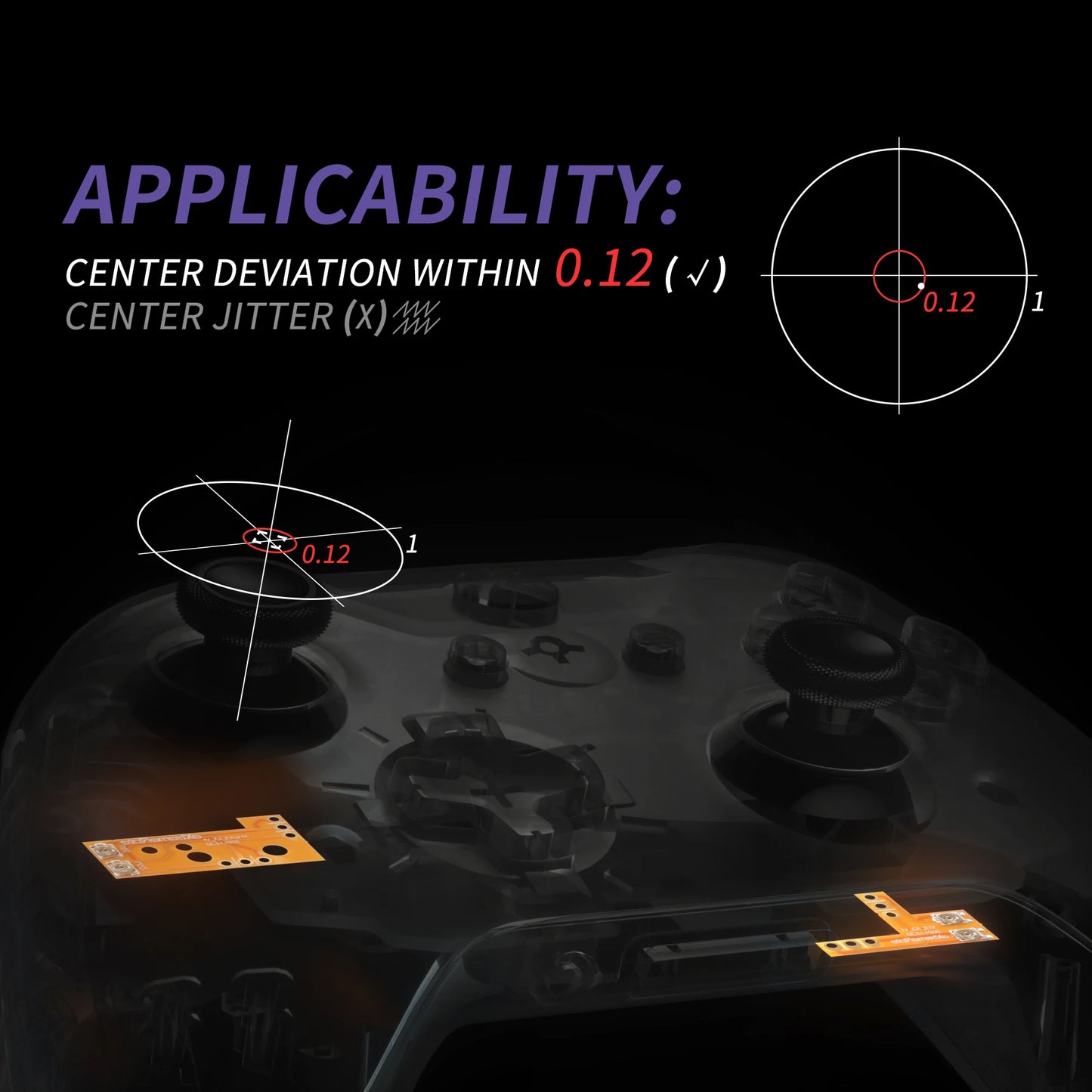 eXtremeRate Drifix Thumbsticks Drift Fix Repair Kit for Xbox One S & X Controller, Analog Stick Joystick Regulator Circuit Board