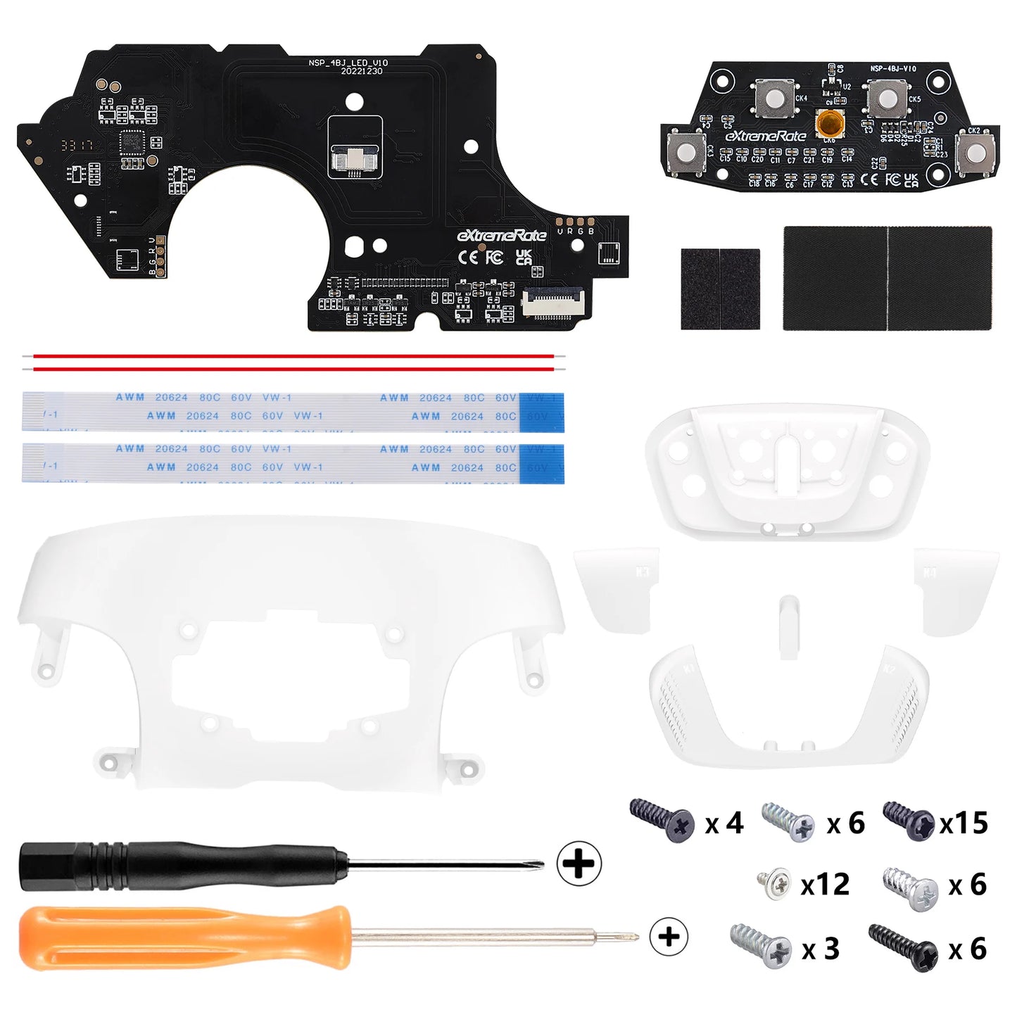 eXtremeRate Programable RISE4 Remap Kit for Nintendo Switch Pro Controller, Upgrade Board Back Shell & Back Buttons - 4 colors