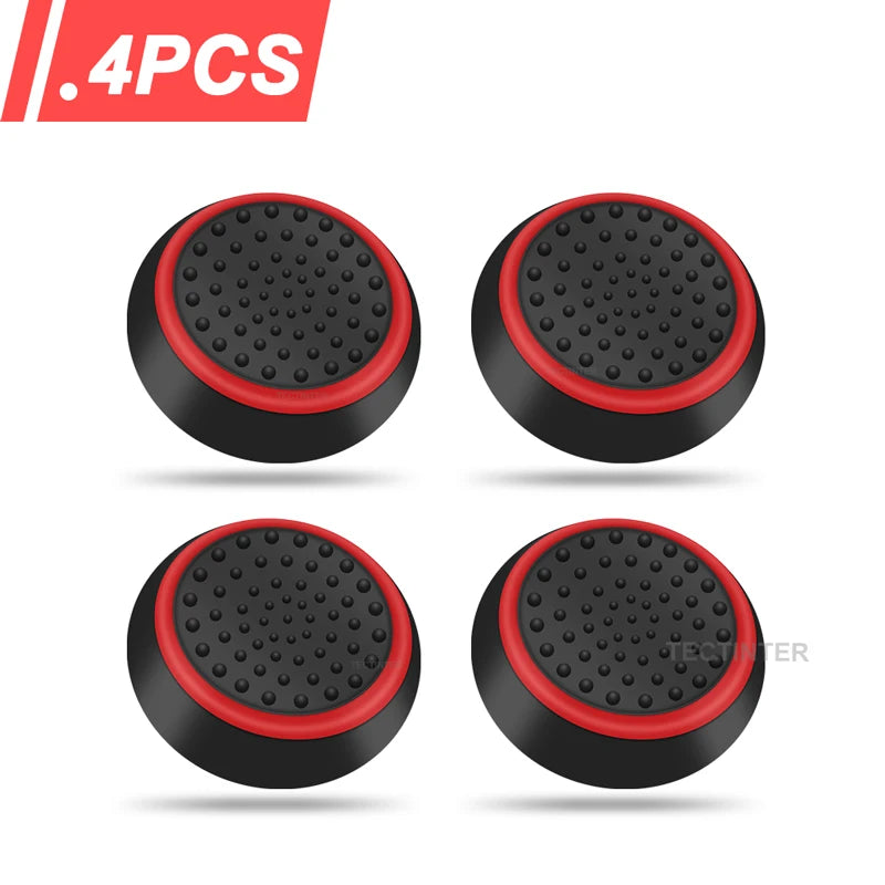 4Pcs Silicone Gel Thumb Grips Cover For Sony PS5/PS4/PS3 For XBOX One Series X/S & Switch