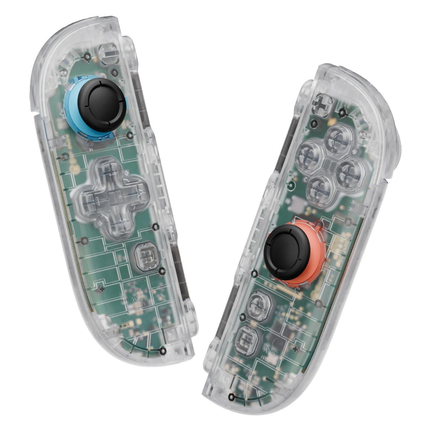 eXtremeRate for Joycon 2, for Nintendo Switch 2 Replacement Housing (D-Pad Version) Buttons - Clear Slate Black