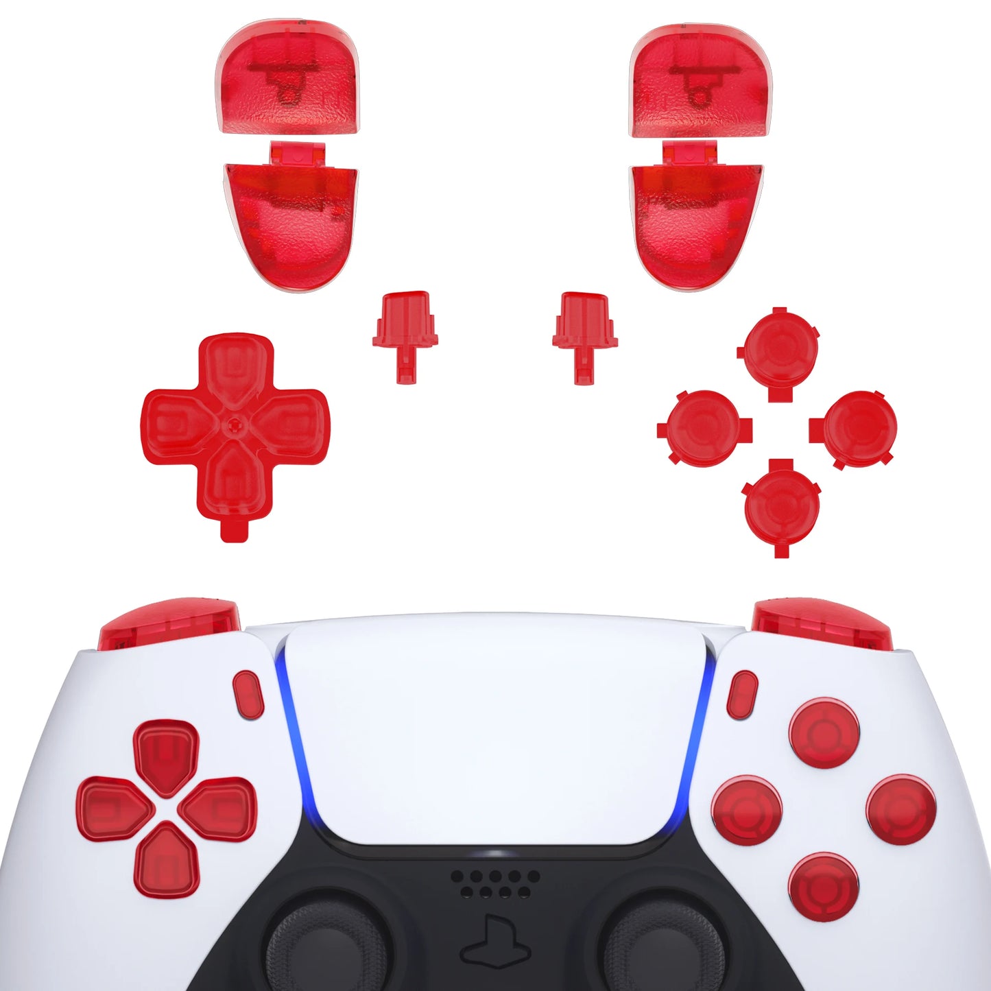 eXtremeRate Full Set Buttons Compatible with ps5 Controller BDM-030/040/050,  D-pad R1 L1 R2 L2 Share Options Face Button