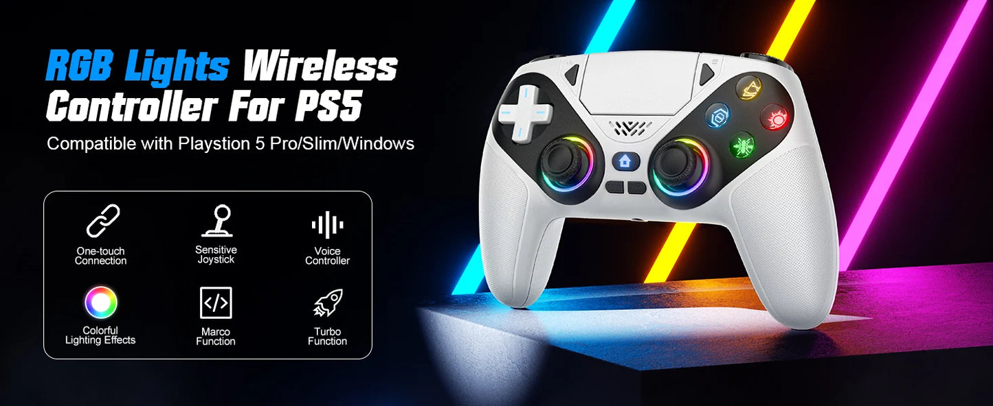 GAMROMBO Wireless Gaming Controller for PS5/PC