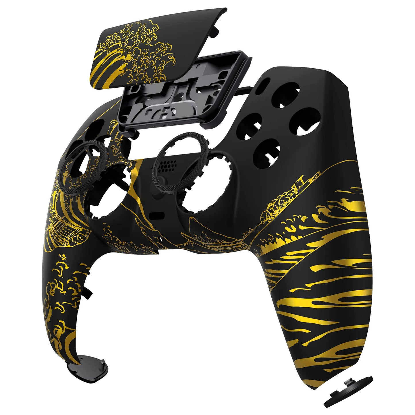 eXtremeRate LUNA Redesigned Replacement Front Shell Touchpad For ps5 Controller BDM-010/020/030/040/050 -The Great Wave