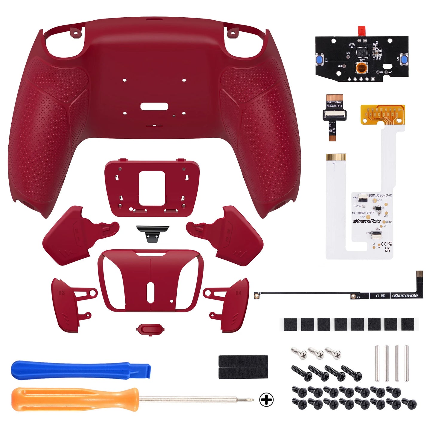 eXtremeRate Programable RISE4 V3 Remap Kit for ps5 Controller BDM-030/040/050, Upgrade Board & Redesigned Back Shell & Buttons