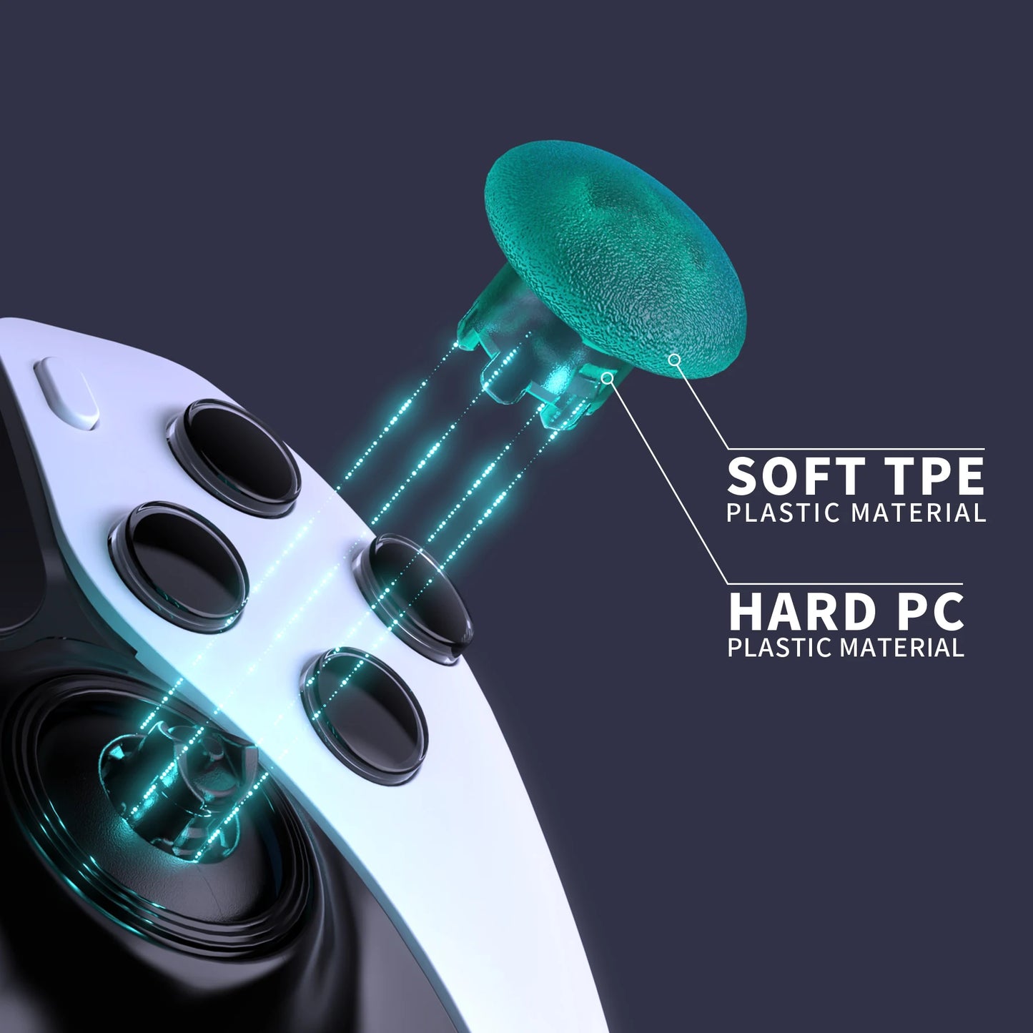 eXtremeRate Replacement Thumbsticks for ps5 Edge Controller, Analog Stick Joystick Buttons