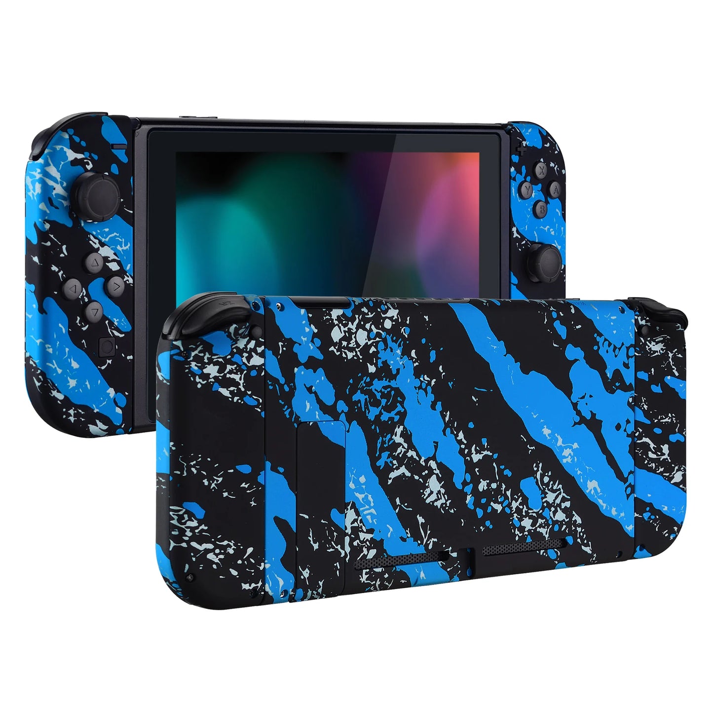eXtremeRate Custom Patterned Console Back Plate Housing Shell with Full Set Buttons for Nintendo Switch