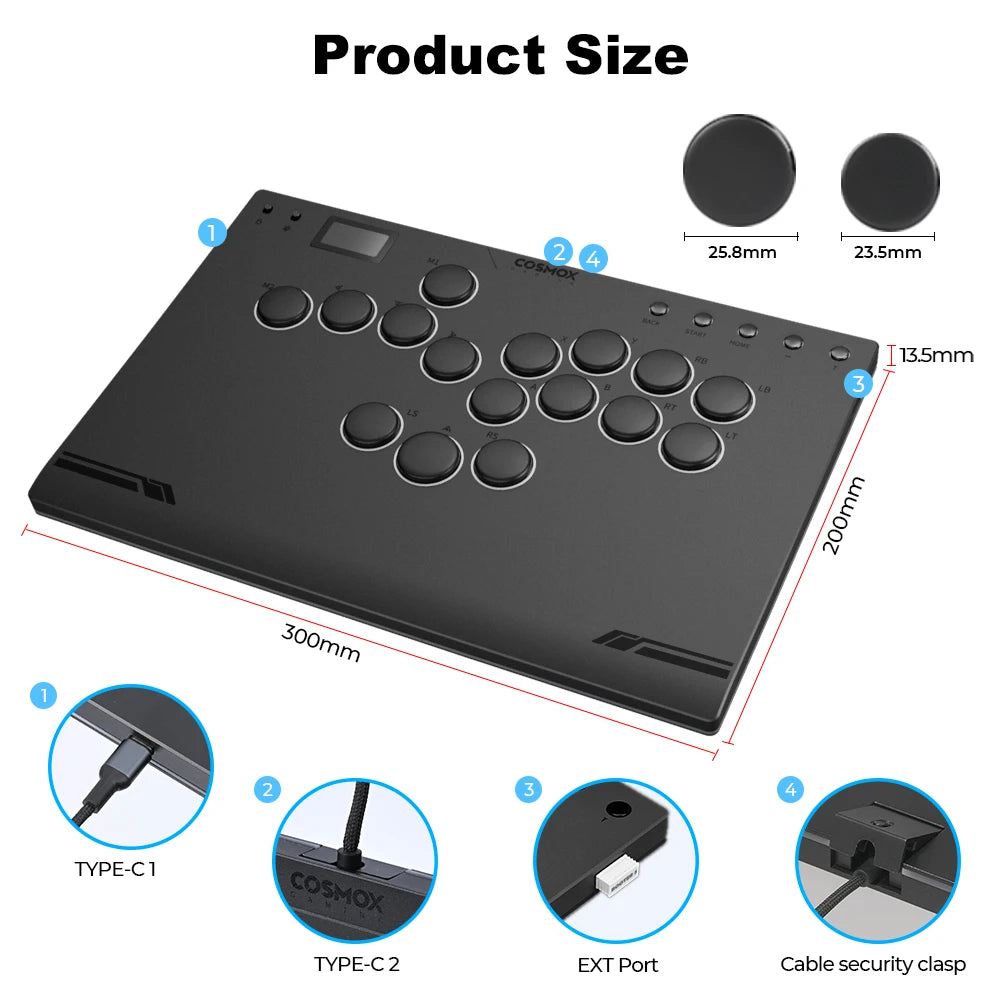 Haute42-COSMOX M Ultra 2 Aluminium Alloy Leverless Controller for PC/PS5/PS4/Steam/Switch