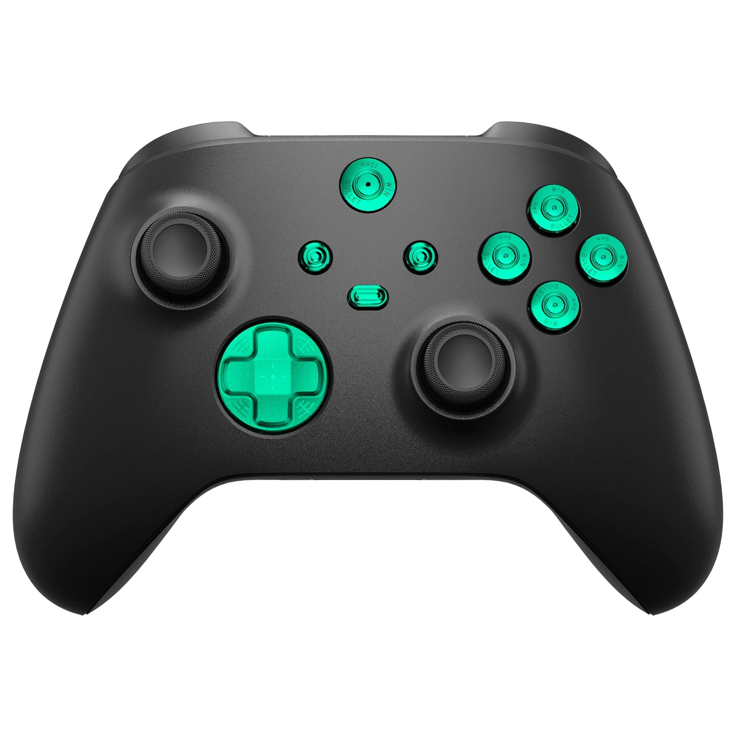 eXtremeRate 9 in 1 Custom Metal Buttons for Xbox Core Wireless Controller, Home ABXY Bullet Buttons for Xbox Series X/S