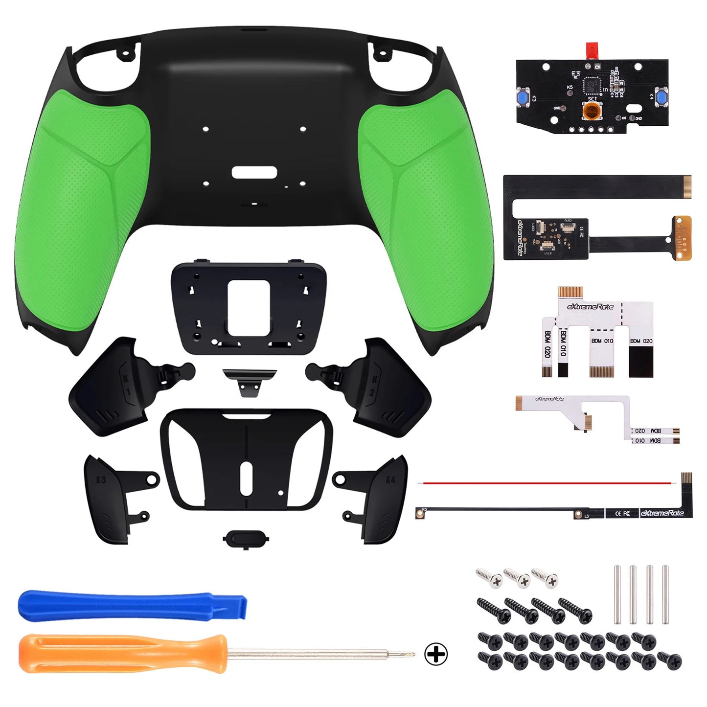 eXtremeRate Remappable RISE 4.0 Remap Kit, Upgrade Board & Redesigned Back Shell & 4 Back Buttons for ps5 Controller BDM-010&020