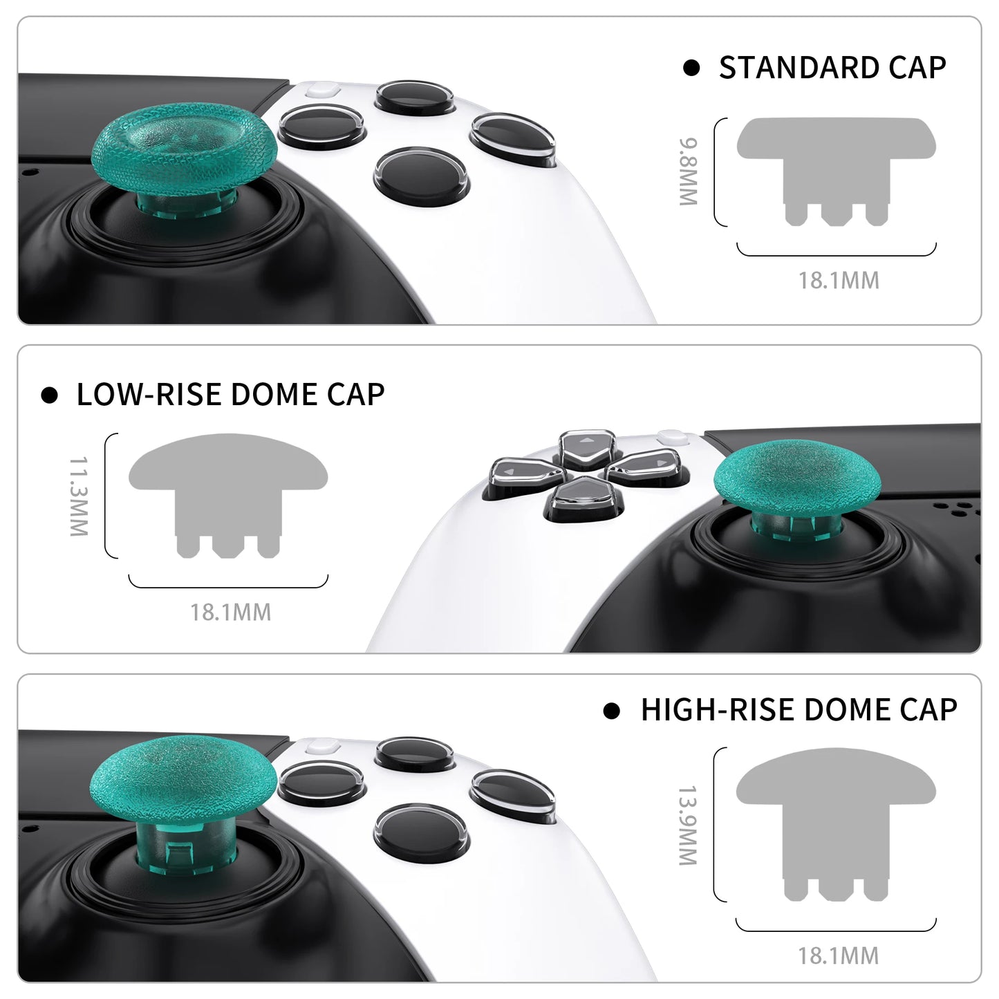 eXtremeRate Replacement Thumbsticks for ps5 Edge Controller, Analog Stick Joystick Buttons
