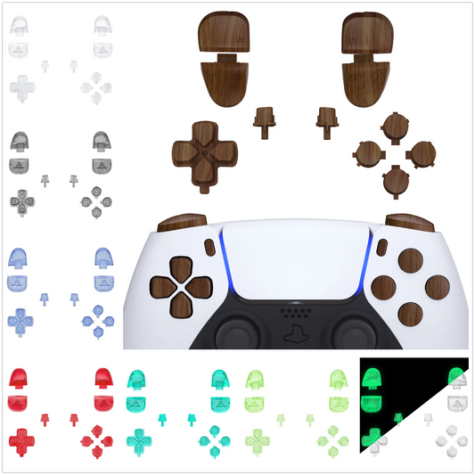 eXtremeRate Full Set Buttons Compatible with ps5 Controller BDM-030/040/050,  D-pad R1 L1 R2 L2 Share Options Face Button