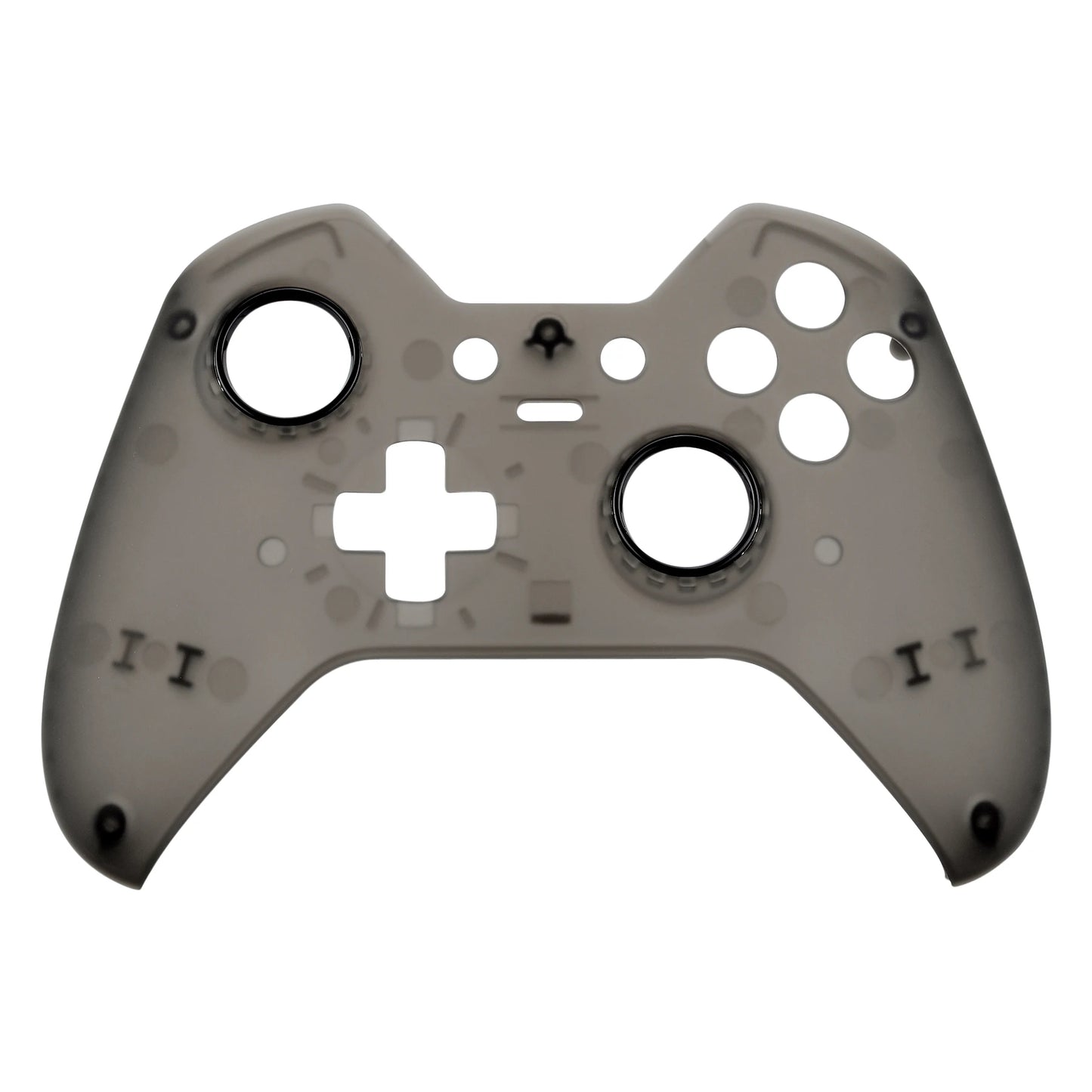 eXtremeRate Front Housing Shell for Xbox One Elite Controller With Accent Rings - White & Chrome Gold & Textured Orange