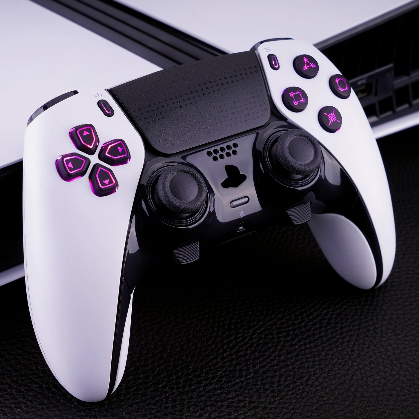 eXtremeRate Multi-Colors RGB Luminated D-pad Action Create Option Home Face Buttons D&F LED Kit for ps5 Edge Controller