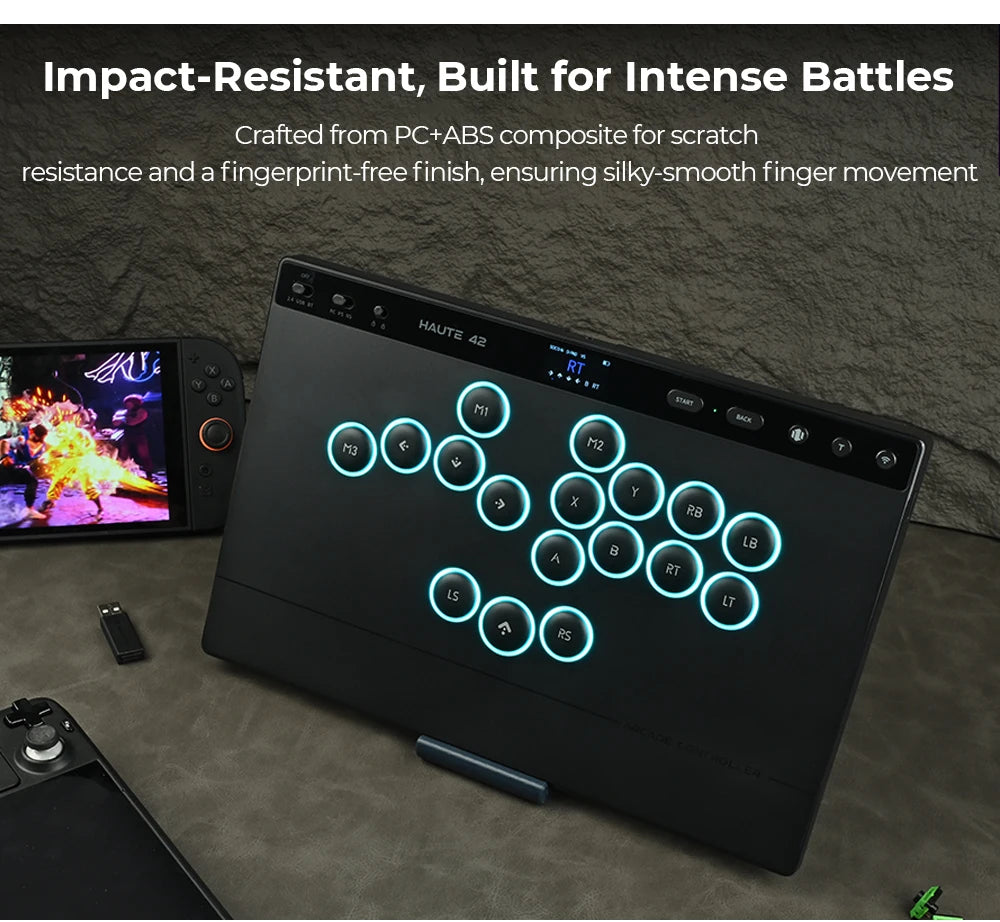 Haute42 W-P1 Wired/2.4G Wireless Hitbox Leverless Controller For PC/PS5/Switch