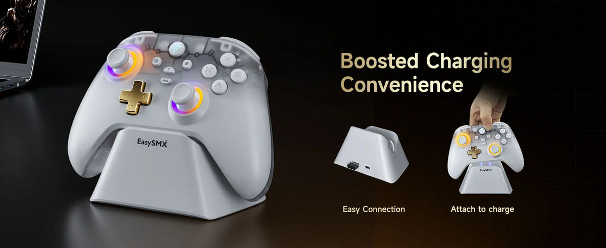 Easy SMX D05 Wireless Gaming Controller For PC/Switch/Android/iOS with Charging Dock