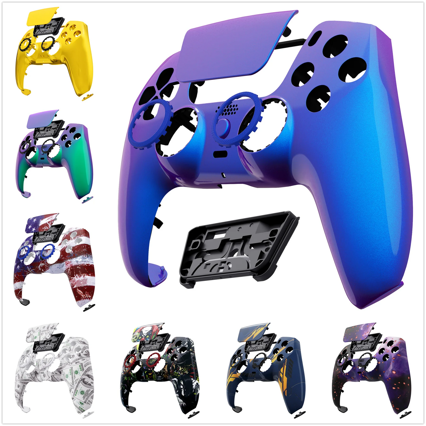 eXtremeRate LUNA Redesigned Replacement Front Shell Touchpad Compatible with ps5 Controller BDM-010/020/030/040/050