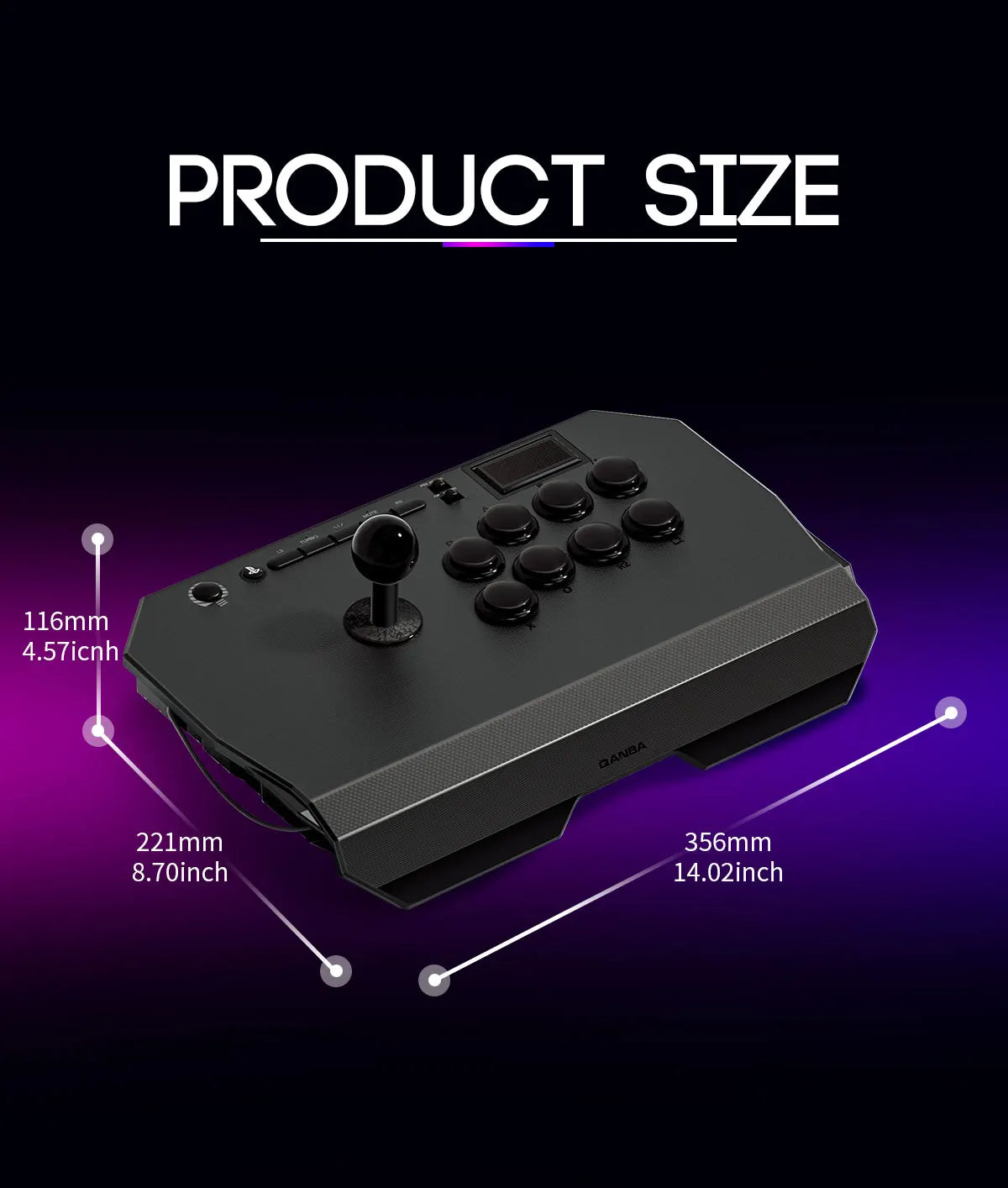 QANBA N3 Drone 2 Arcade Fighting Stick for PC/PS5/PS4
