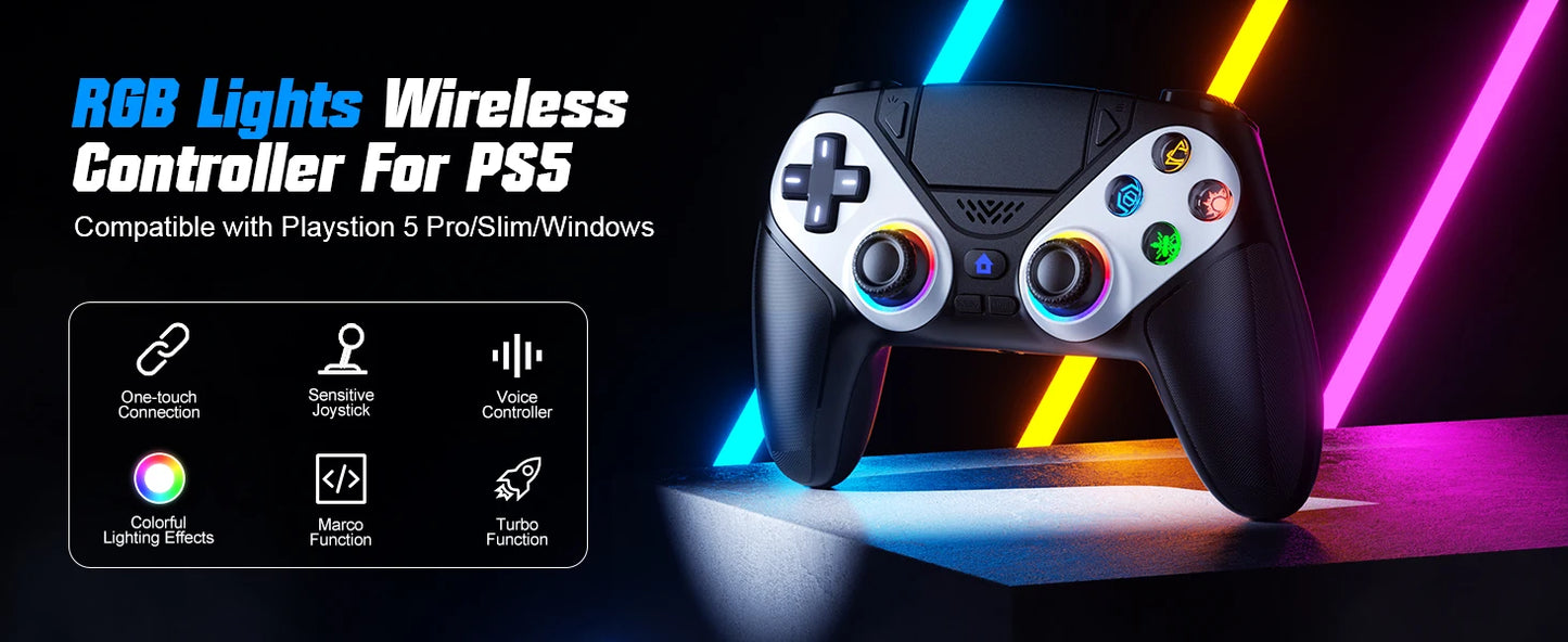 GAMROMBO Wireless Gaming Controller for PS5/PC
