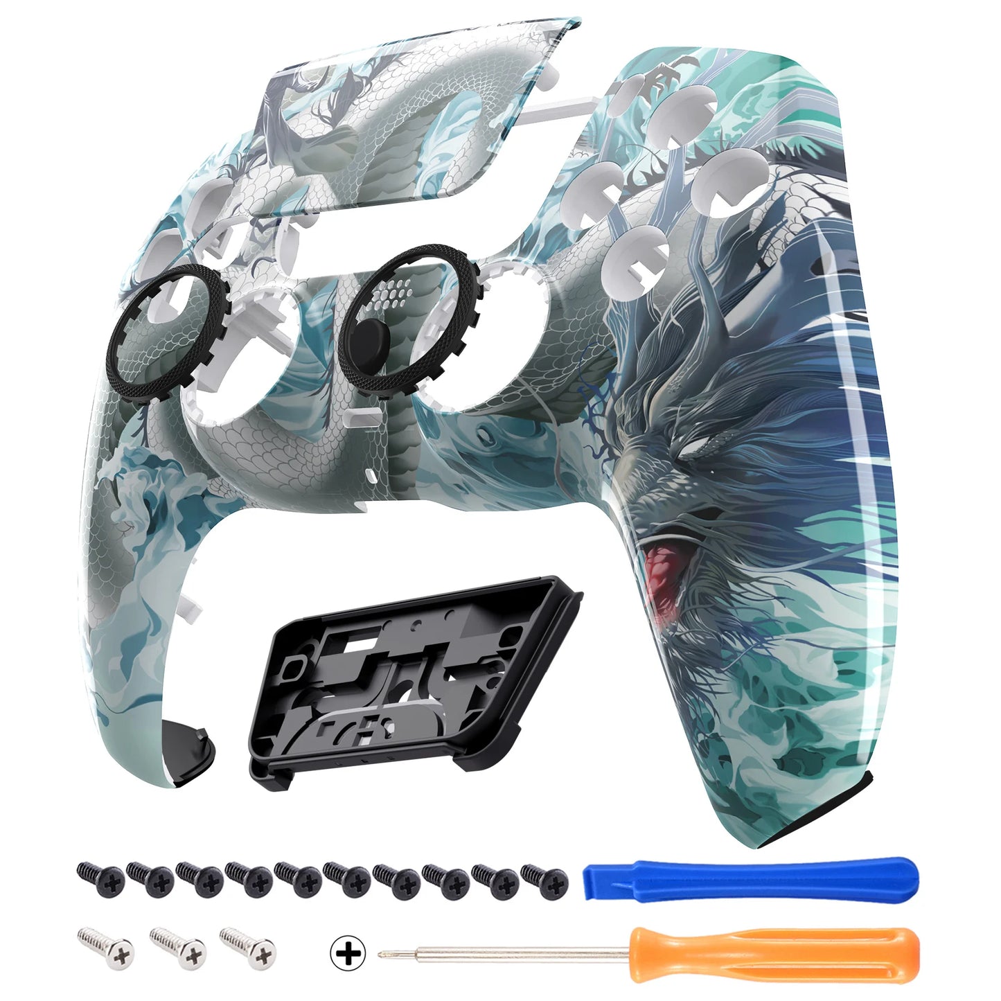 eXtremeRate LUNA Redesigned Replacement Front Shell Touchpad For ps5 Controller BDM-010/020/030/040/050