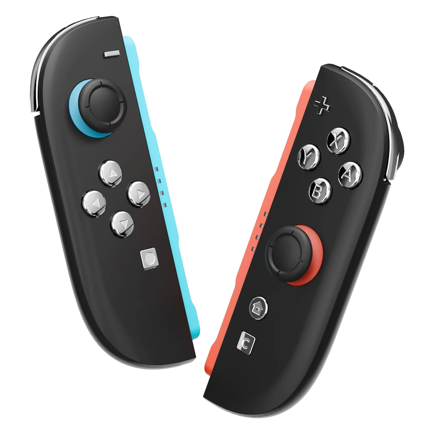 eXtremeRate DIY Replacement Chrome Full Set Buttons for Nintendo Switch 2 for Joycon 2