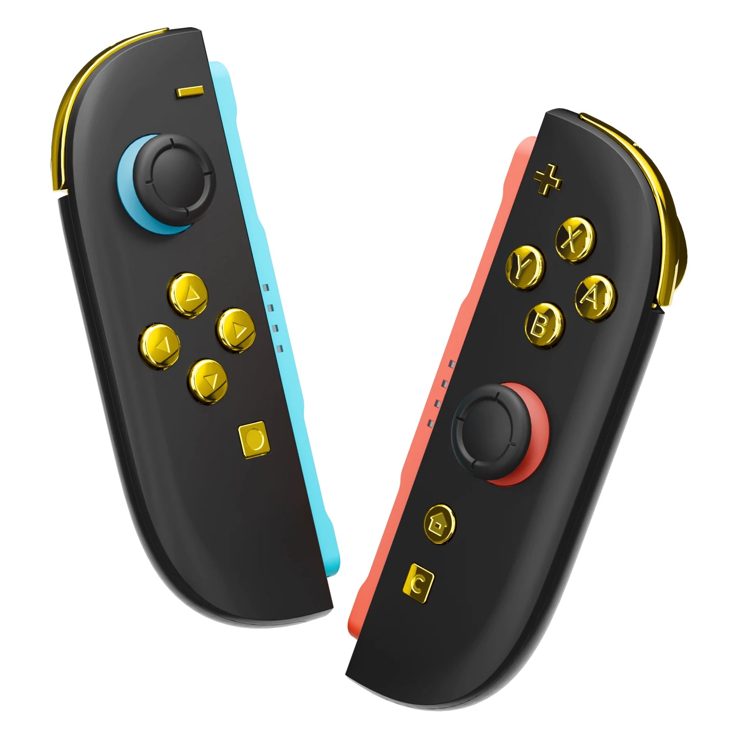 eXtremeRate DIY Replacement Chrome Full Set Buttons for Nintendo Switch 2 for Joycon 2