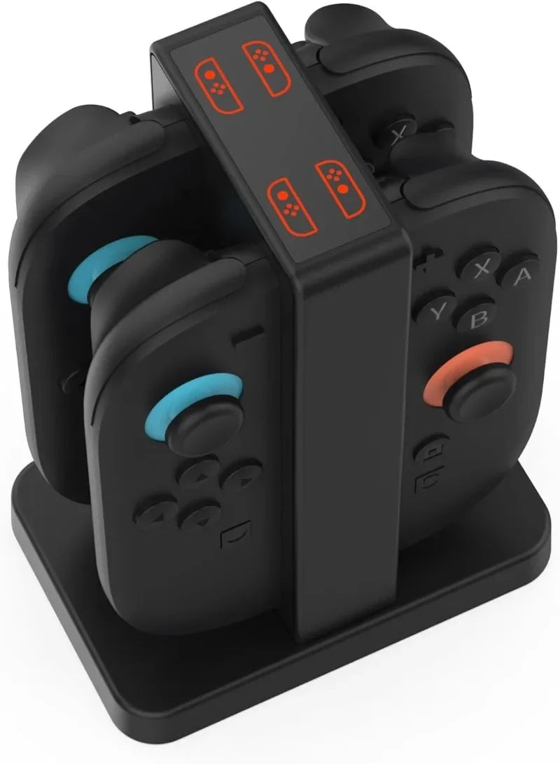 Magnetic Connection LED Indicator Charging Dock for Switch 2 JoyCons Controller Detachable Dock Station with 4 Charging Slots