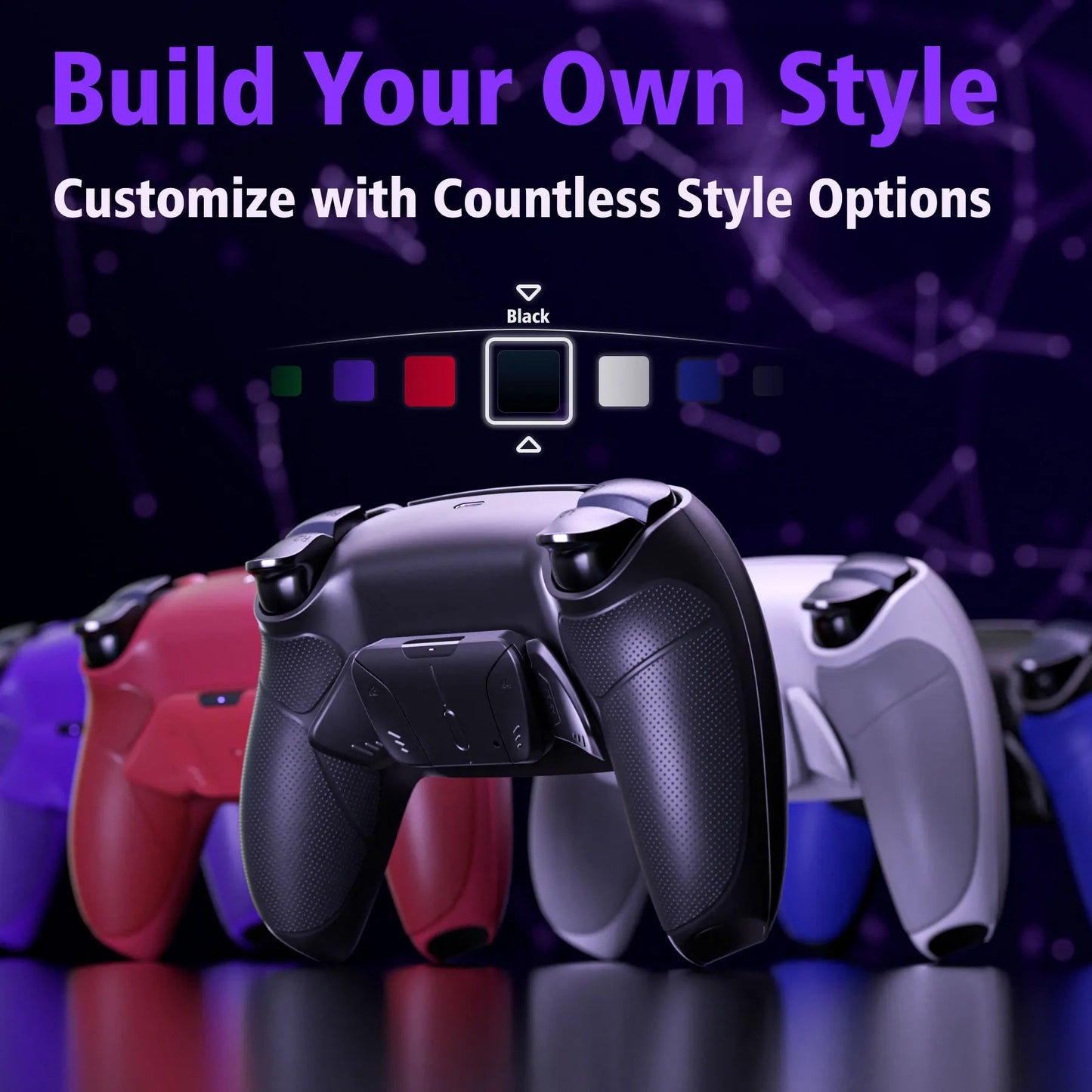 eXtremeRate Remappable RISE 4.0 Remap Kit, Upgrade Board & Redesigned Back Shell & 4 Back Buttons for ps5 Controller BDM-010&020