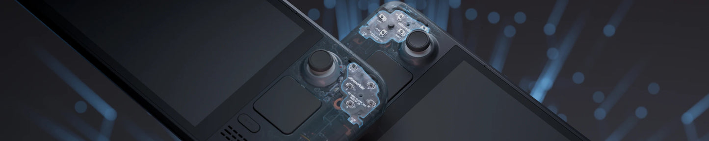 eXtremeRate Face Clicky Kit for Steam Deck LCD Handheld Console, Custom Dpad View A B X Y Menu Keys Face Button Mouse Clicky Kit