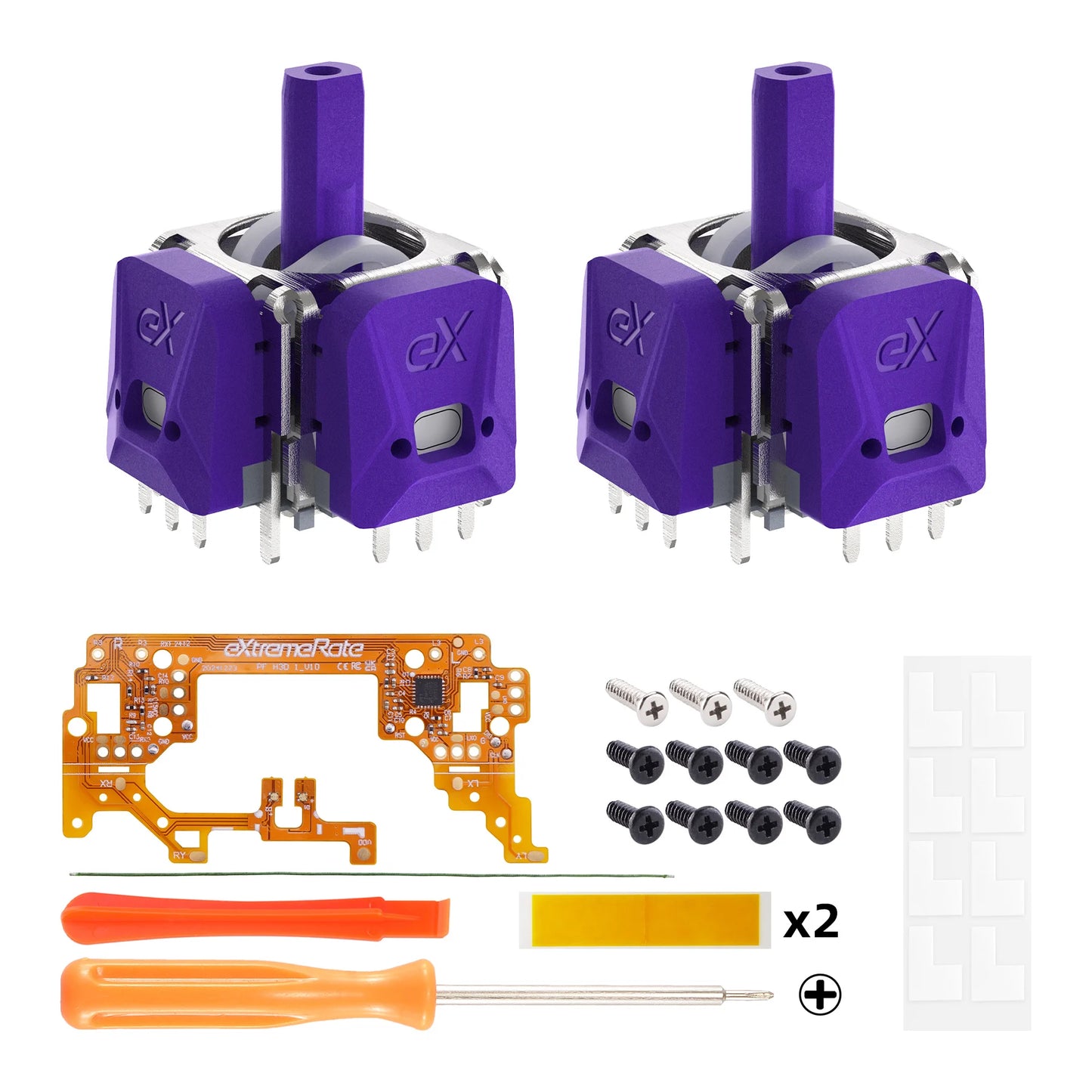 eXtremeRate Hall Effect Joystick Kit for PS5 Controller, 3D Analog Stick Repair Accessory with Sensor & Calibrate Board