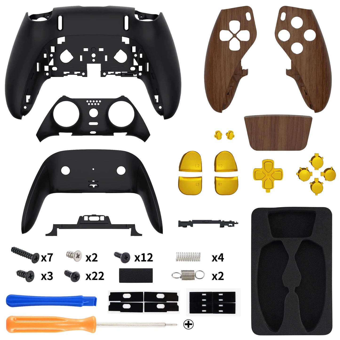 eXtremeRate Full Set Housing Shell with Buttons Touchpad Cover for ps5 Edge Controller - Patterned Series