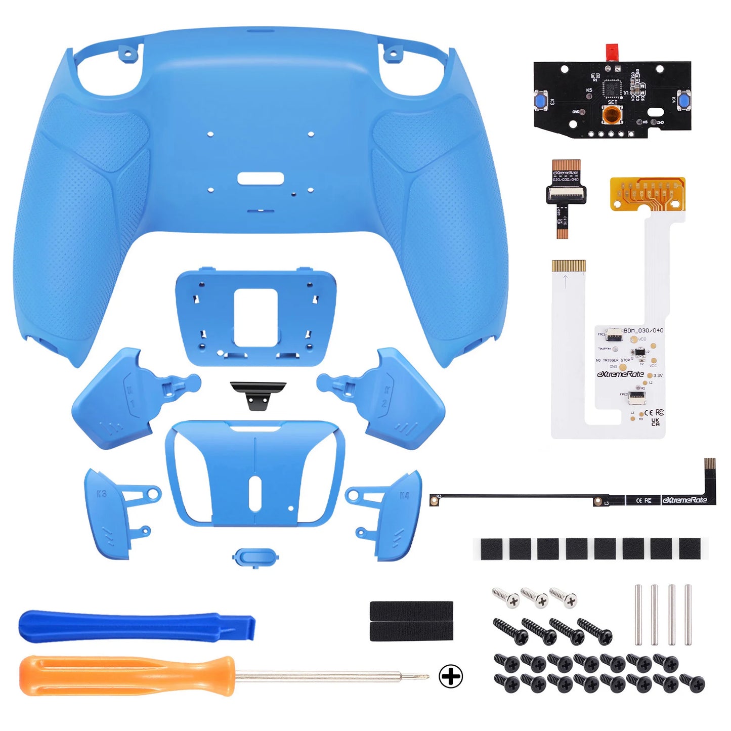 eXtremeRate Programable RISE4 V3 Remap Kit for ps5 Controller BDM-030/040/050, Upgrade Board & Redesigned Back Shell & Buttons