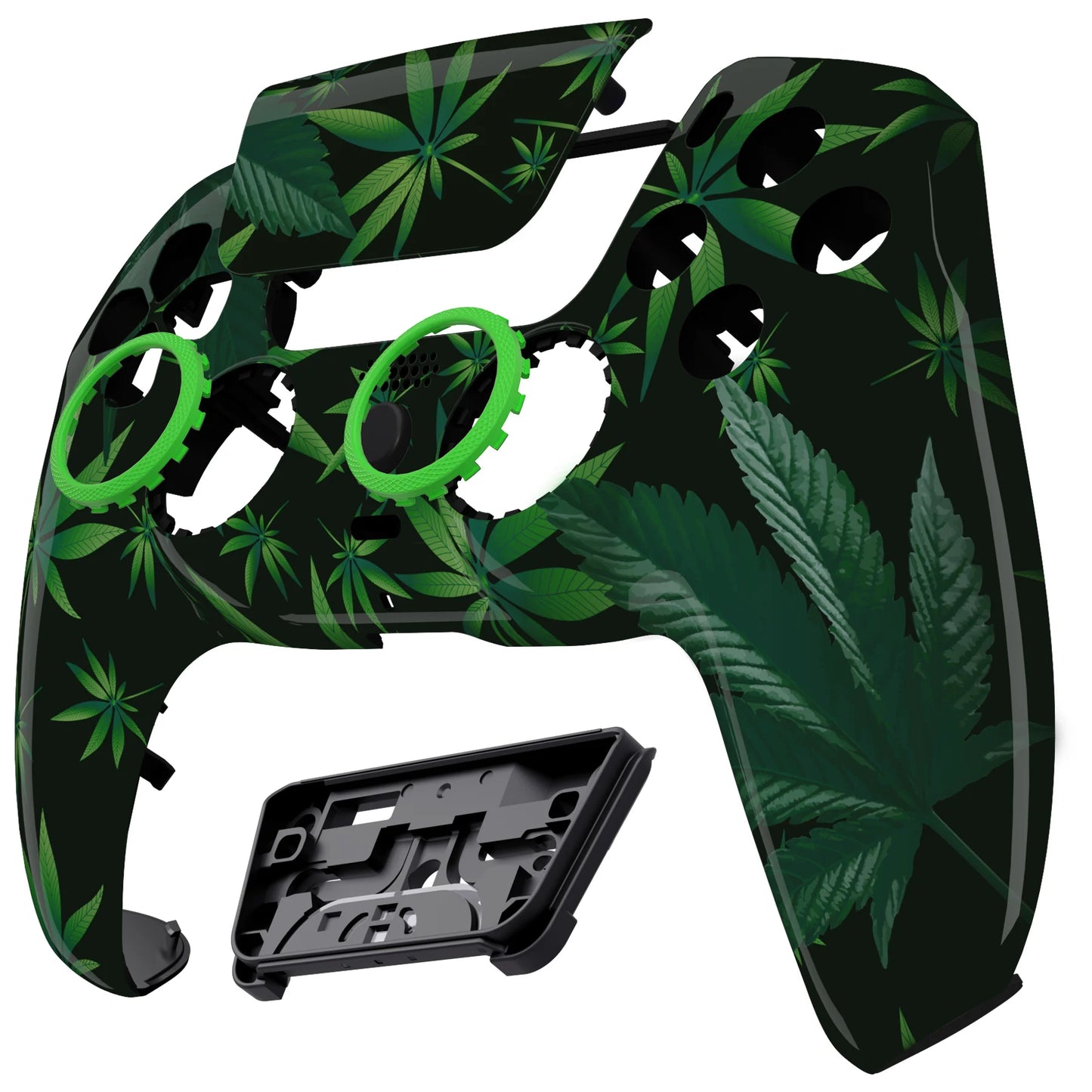 eXtremeRate LUNA Redesigned Shell Touchpad for ps5 Controller BDM-010/020/030/040/050 - Green Weeds
