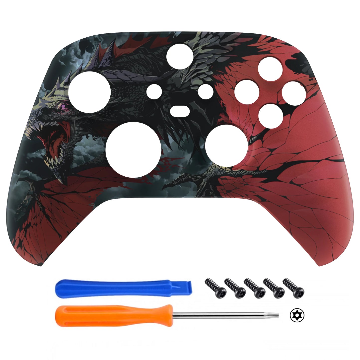 eXtremeRate Replacement Front Housing Shell for Xbox Series X & S Controller - Roaring Dragon