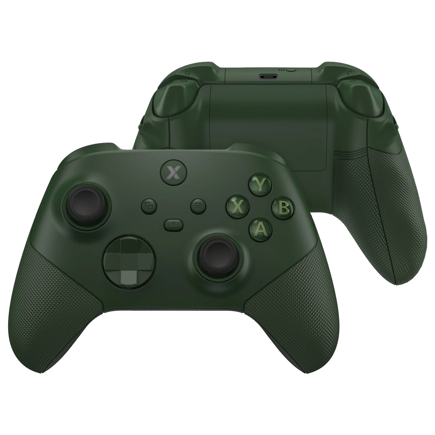eXtremeRate ASR Version Full Set Shell Buttons for Xbox Core Controller (Xbox Series X & S Controller) - Diamond Textured Black