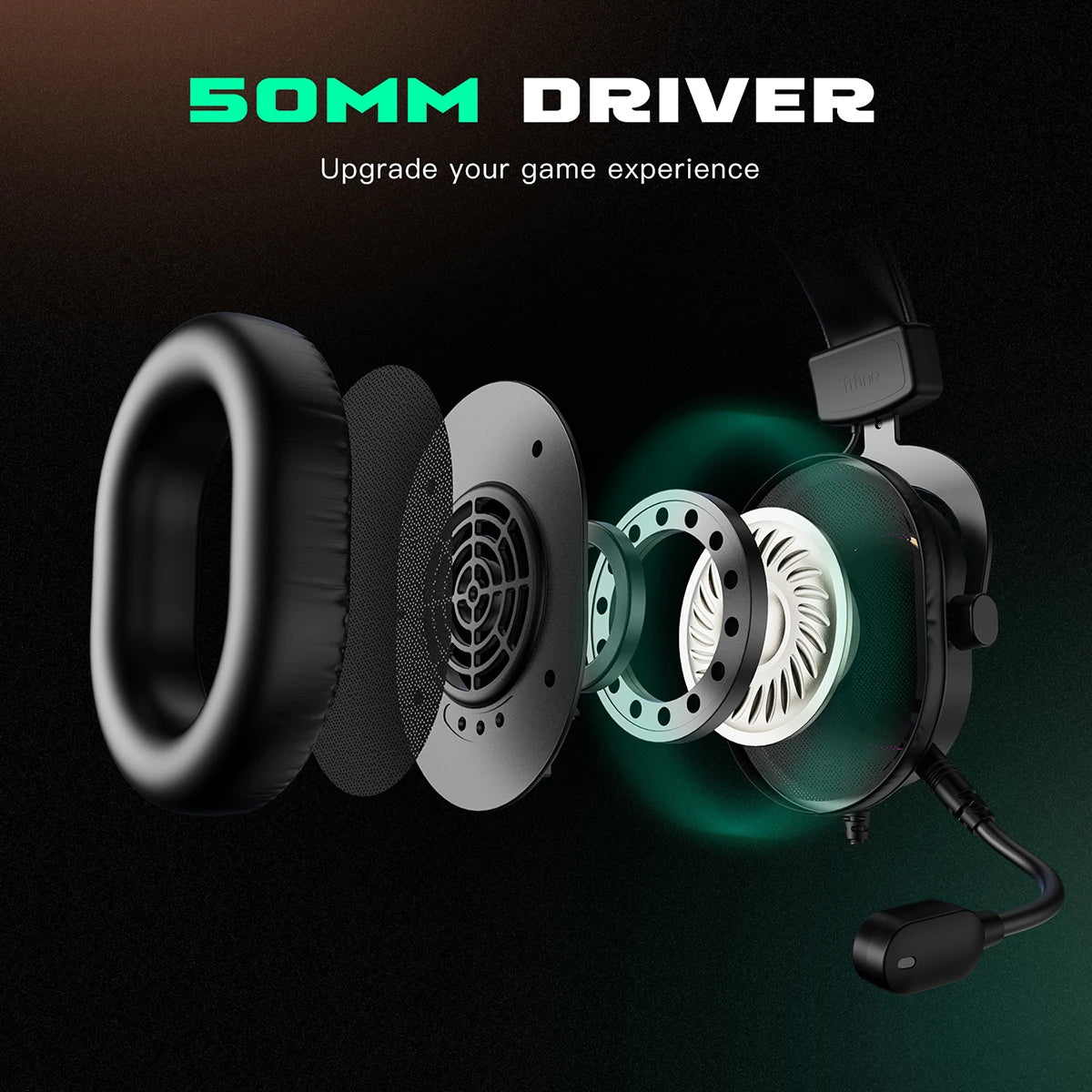 Fifine Dynamic RGB Wired Gaming Headset