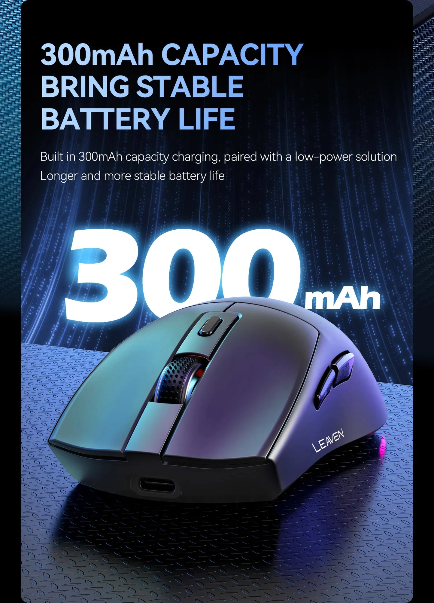 Leaven X3 Wireless Gaming Mouse with Charging Dock, Dual Mode Bluetooth/2.4G