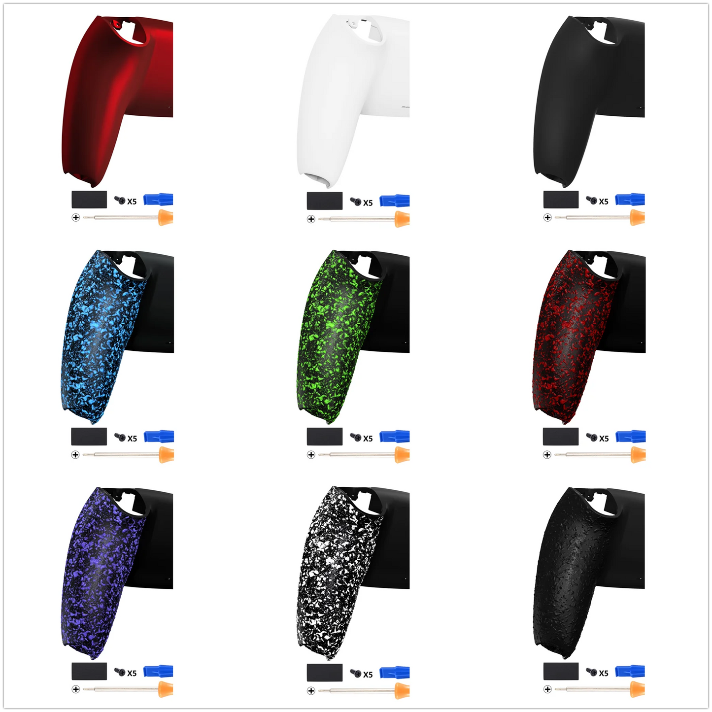 eXtremeRate Replacement Back Housing Bottom Shell Compatible with ps5 Controller BDM-010/020/030/040/050