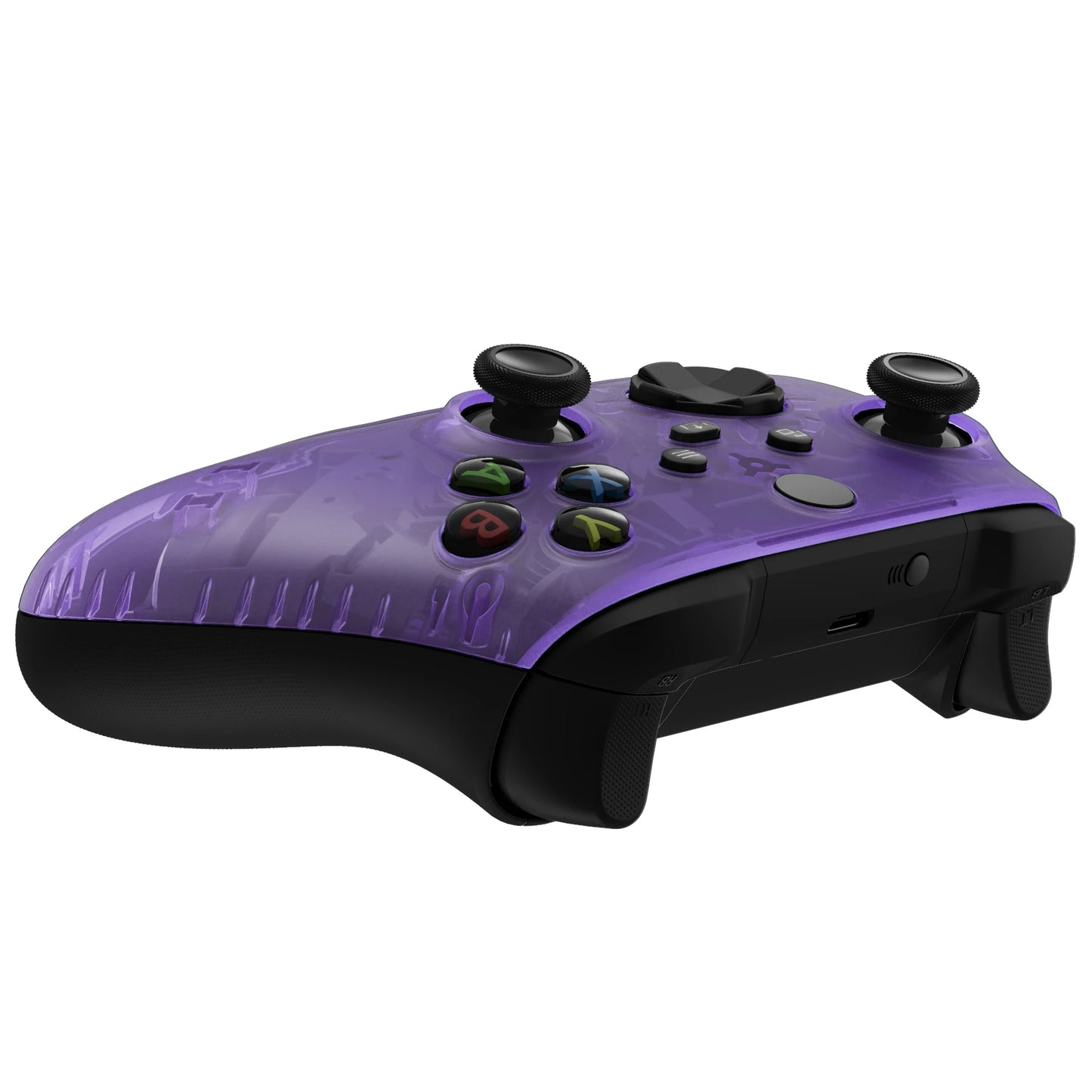 eXtremeRate Replacement Front Housing Shell Custom Cover Personalized Faceplate for Xbox Core Wireless Controller - Clear Series
