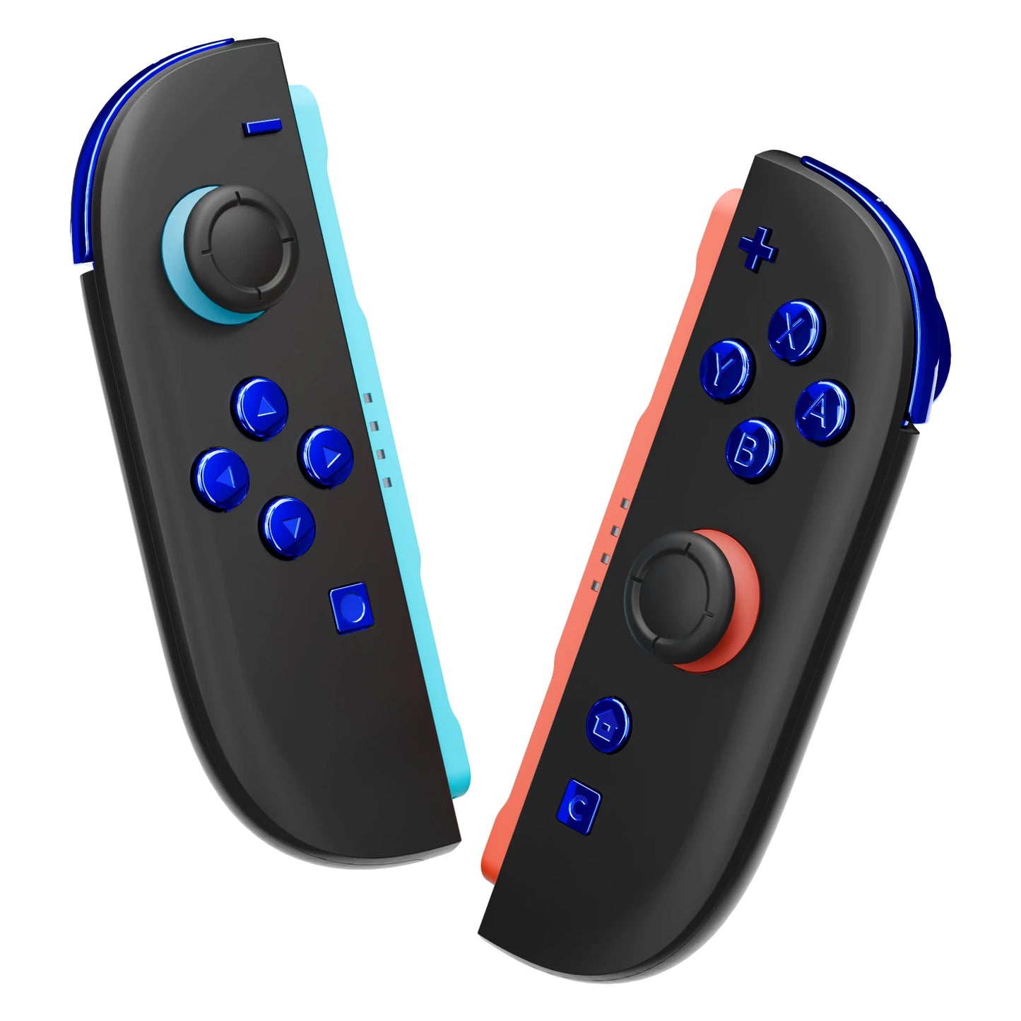 eXtremeRate DIY Replacement Chrome Full Set Buttons for Nintendo Switch 2 for Joycon 2
