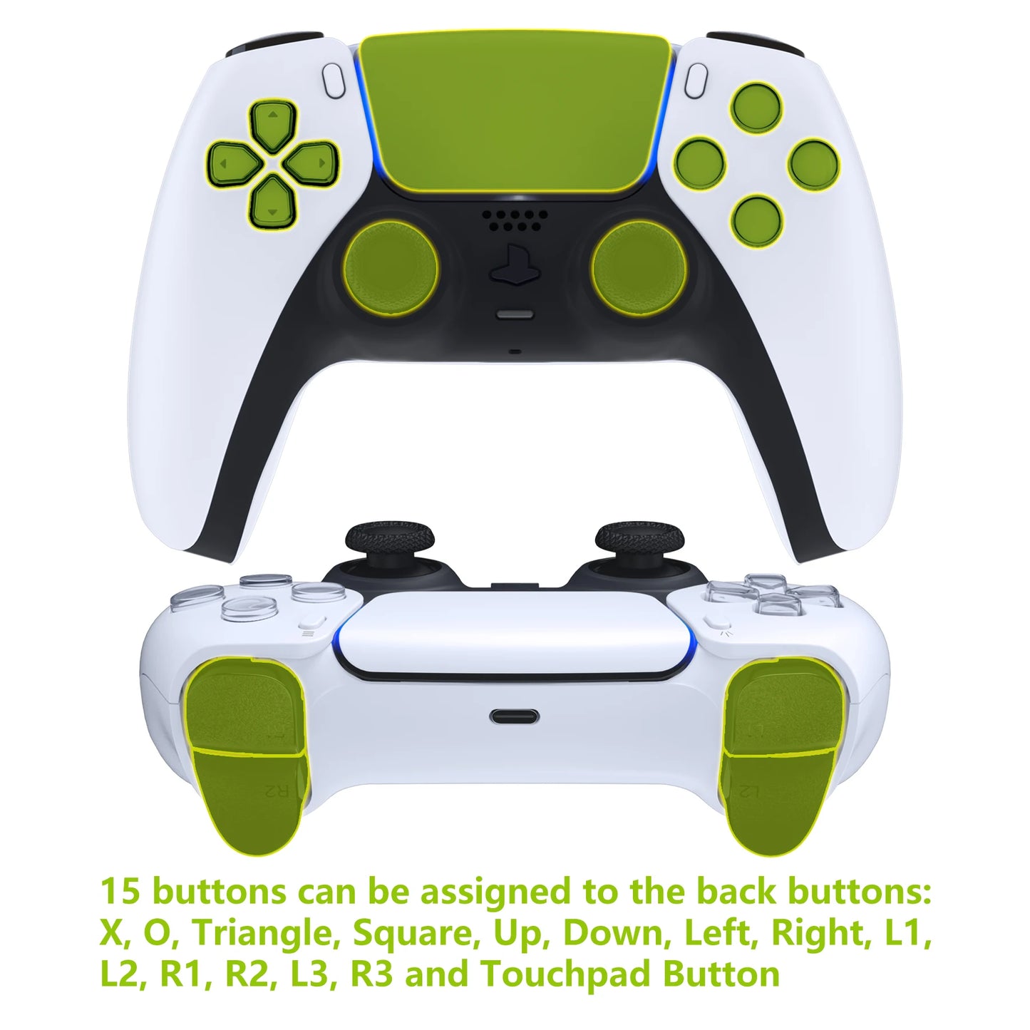 eXtremeRate Programable RISE4 V3 Remap Kit for ps5 Controller BDM-030/040/050, Upgrade Board & Redesigned Back Shell & Buttons