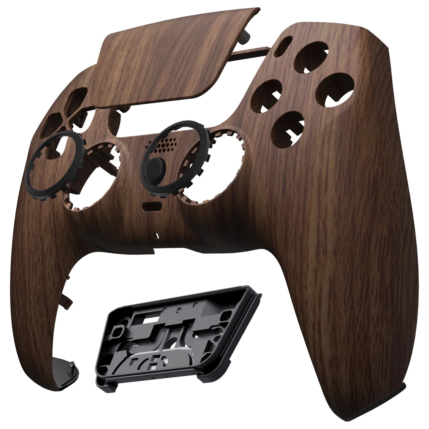 eXtremeRate LUNA Redesigned Replacement Shell Touchpad for ps5 Controller BDM-010/020/030/040/050 - Wood Grain