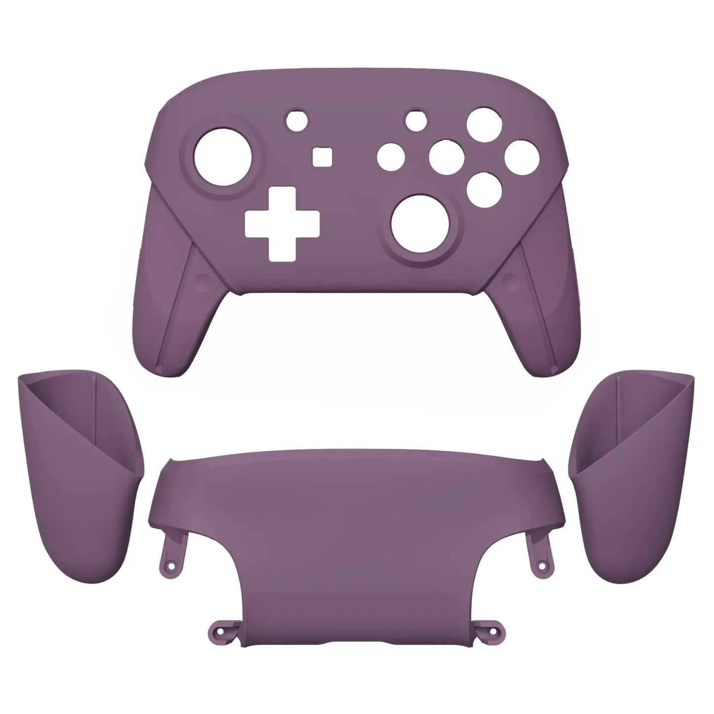 eXtremeRate Full Set Housing for NS Switch Pro Controller, Faceplate Backplate with Handles - Transparent & Single Seires